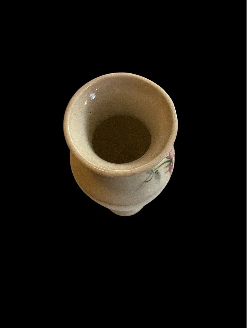 Vintage Norleans Japan Handpainted Vase Cream Floral With Gold Accents 8